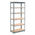 Global Industrial Heavy Duty Shelving 48W x 12D x 72H With 6 Shelves, Wood Deck, Gray B2297672
